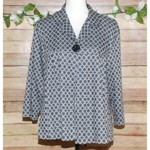 Elementz Gray Lightweight Jacket Size XL 3/4 Sleeve Single Button Career Office
